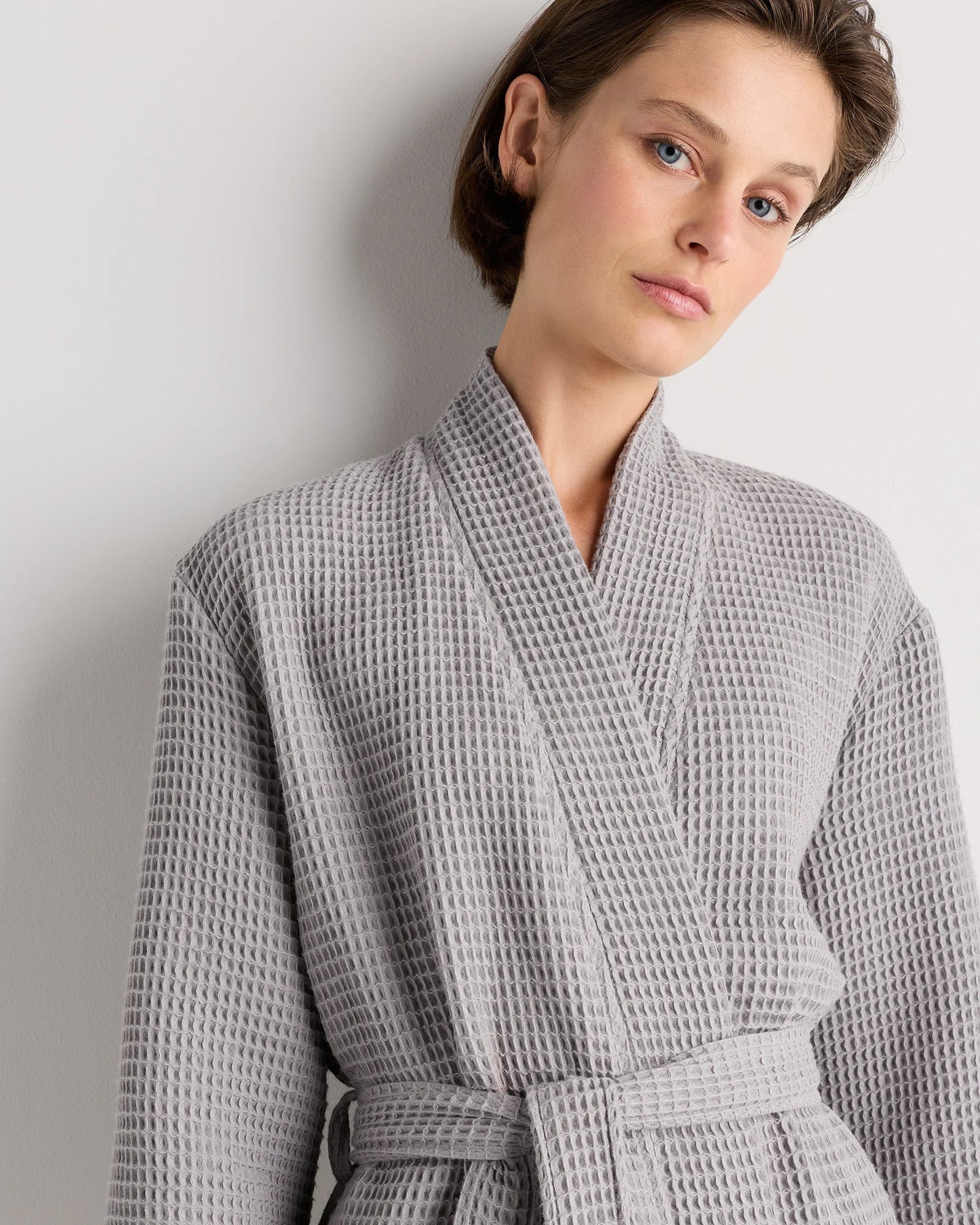 Organic Turkish Waffle Robe - XS / White