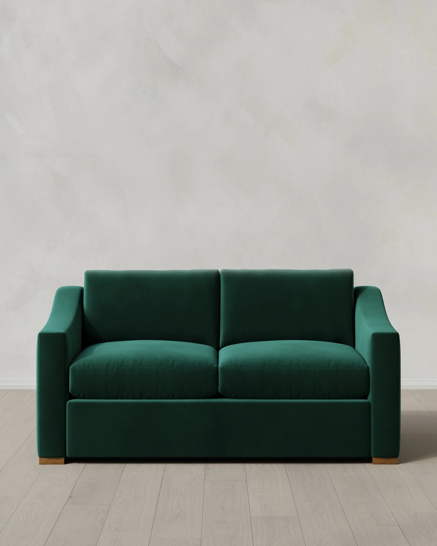 Hollis Slope Arm Sofa in Performance Velvet - 72" / Ivory