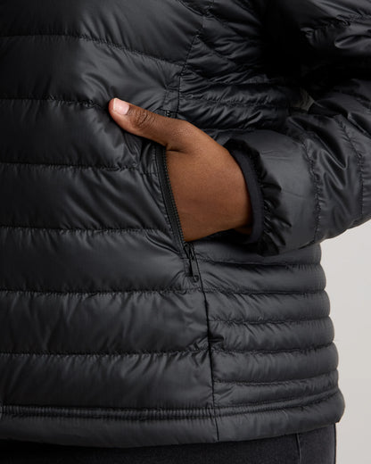 Lightweight Down Packable Puffer Jacket - 1X / Black