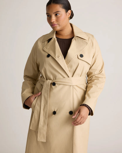 Comfort Stretch Trench Coat - XS / Navy