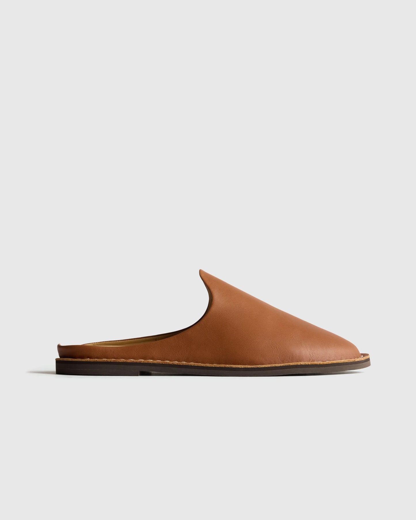 Italian Leather Mule Slip-On - 7 / Sand