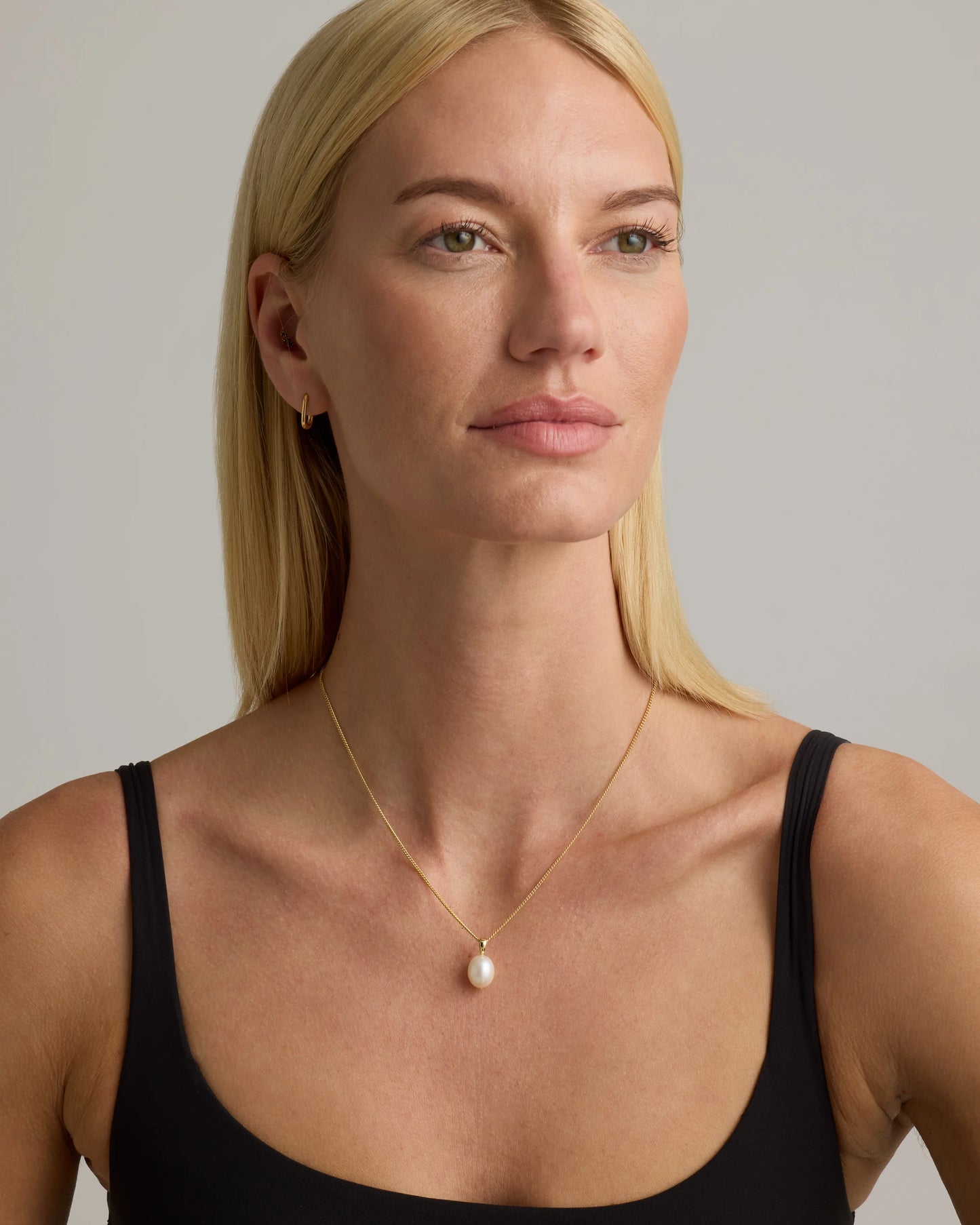 Baroque Pearl Pendant Necklace - 18" / Gold Vermeil