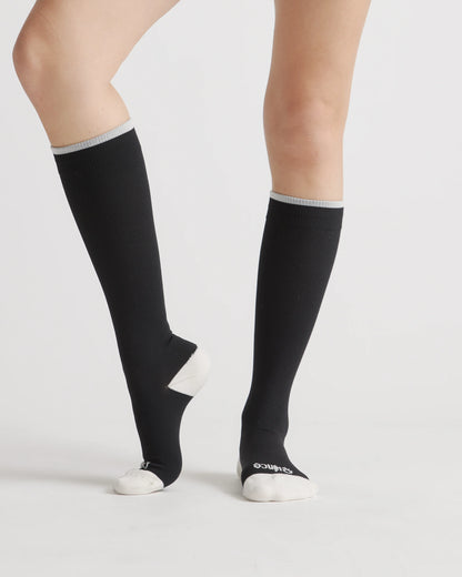 Recycled Maternity Compression Socks 3-Pack - L / White/Black/Grey