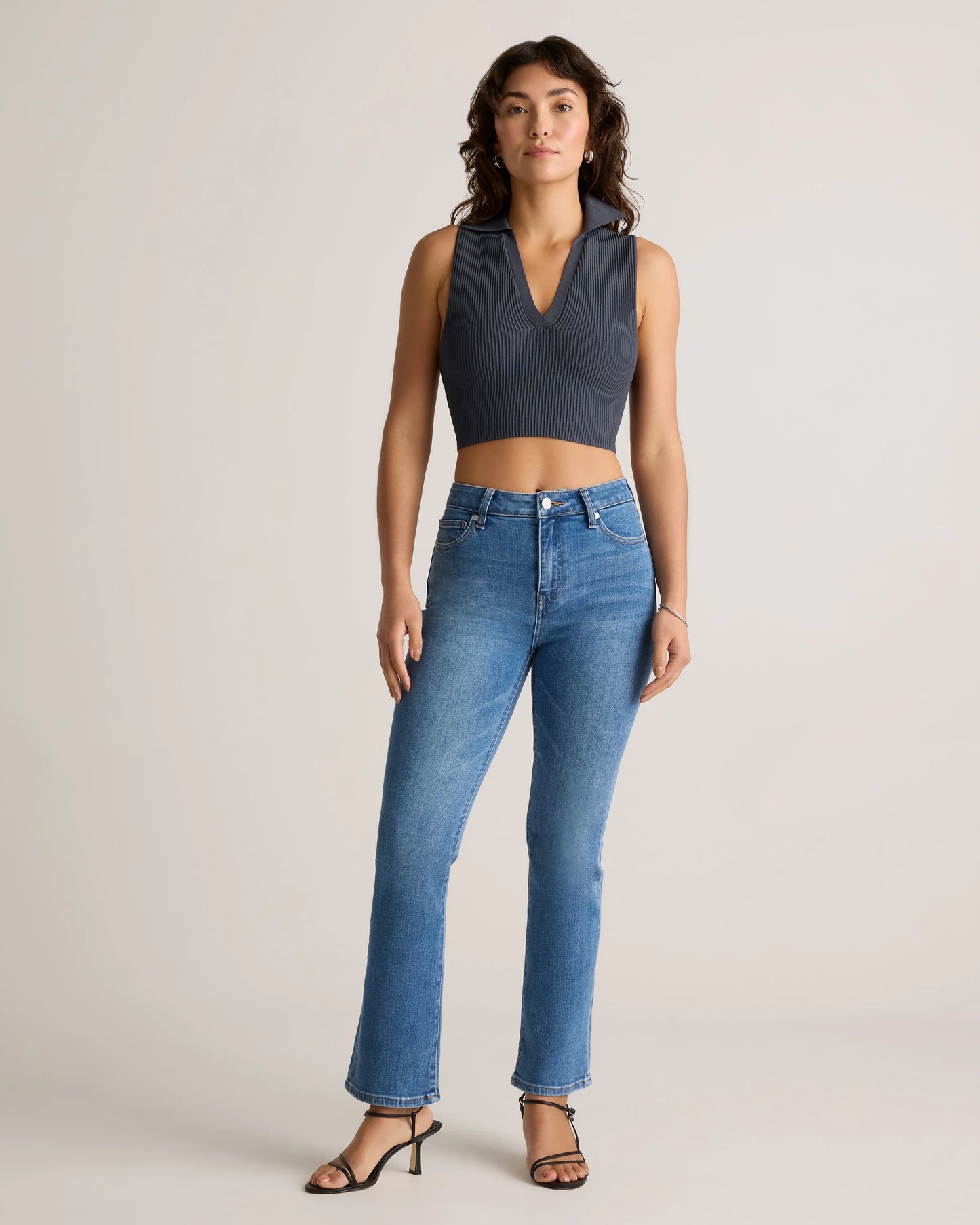 Bella Stretch Kick Flare Jeans - 24 / Deep Rinse