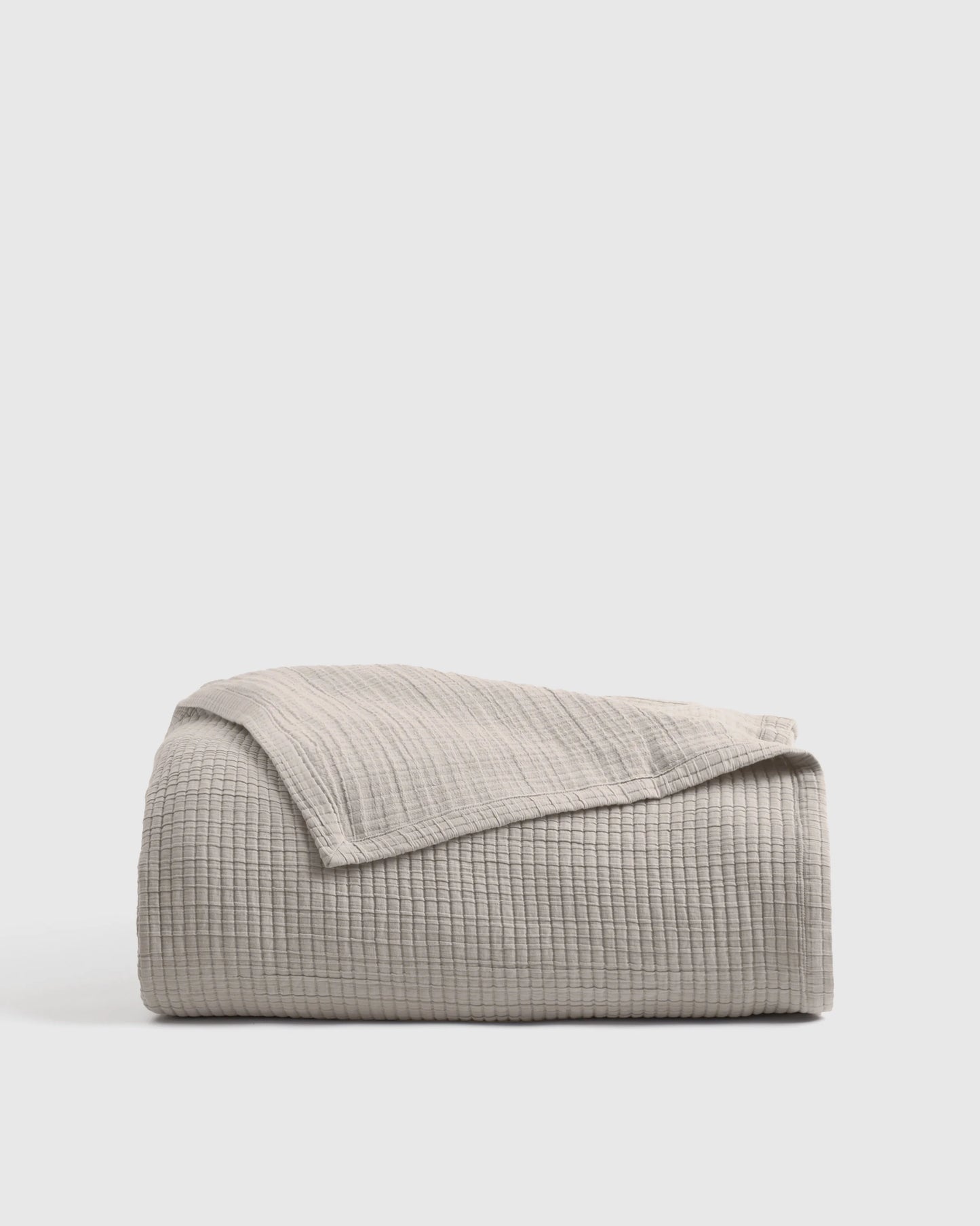 Organic Ribbed Cotton Coverlet - Twin / Toffee