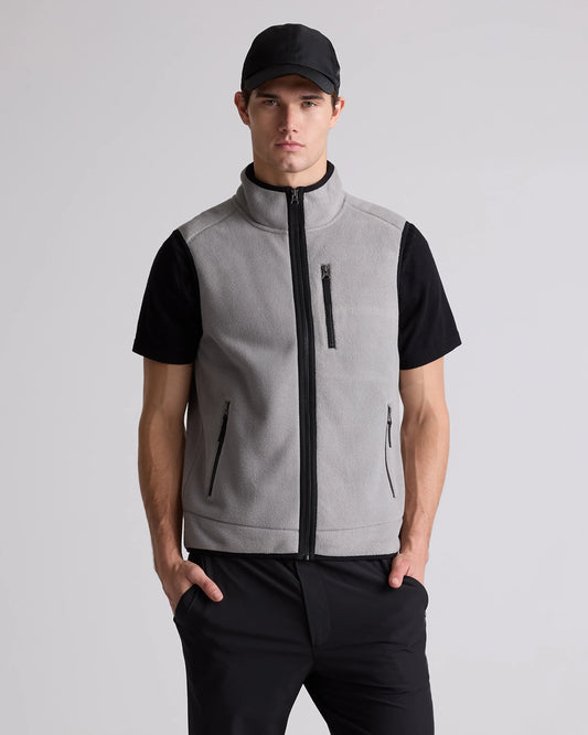Polar Fleece Full-Zip Vest - S / Gravel