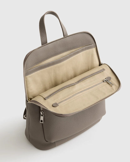 Italian Leather Convertible Backpack - One Size / Black