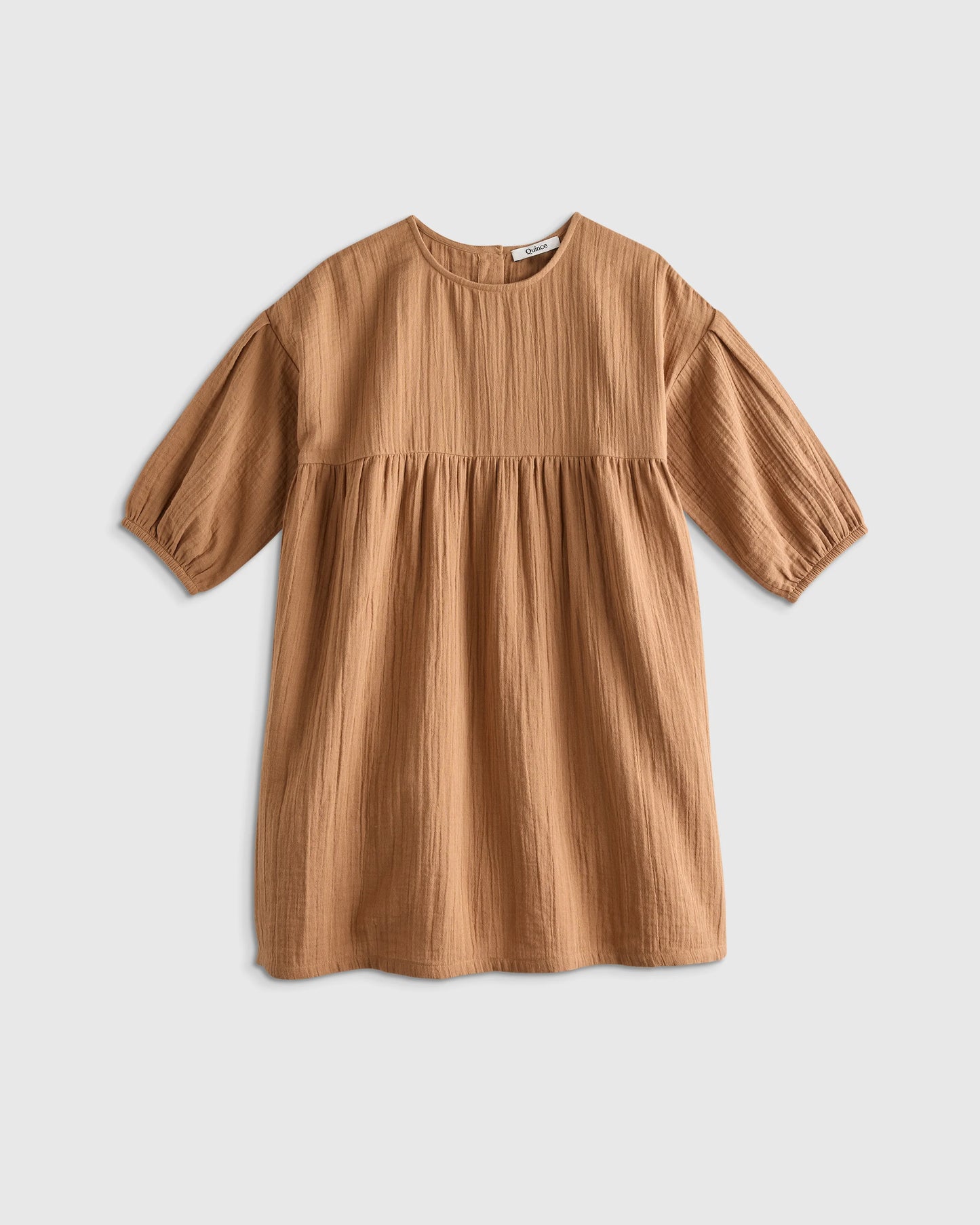 100% Organic Cotton Gauze Dress - 6 / Vintage Cream
