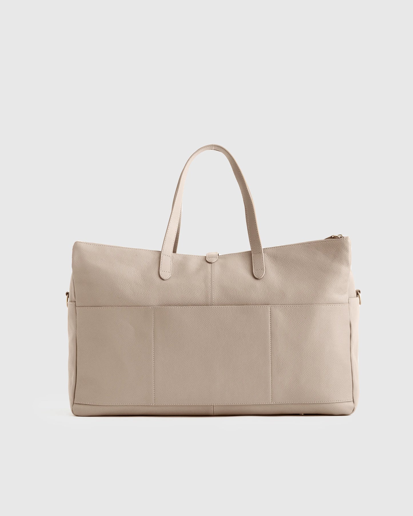 Italian Leather Triple Compartment Weekender - One Size / Black