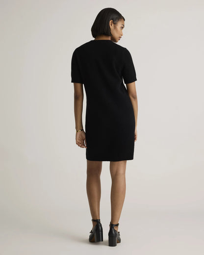 Mongolian Cashmere Short Sleeve Mini Dress - XS / Faded Denim