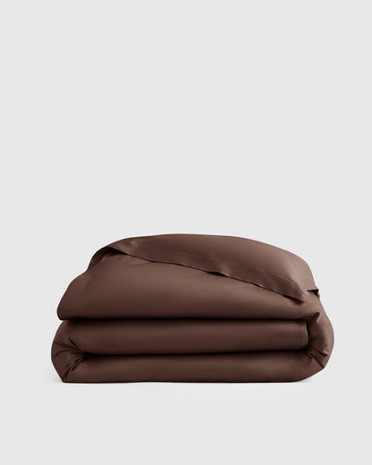 Signature Giza Cotton Sateen Duvet Cover - Twin / Light Grey