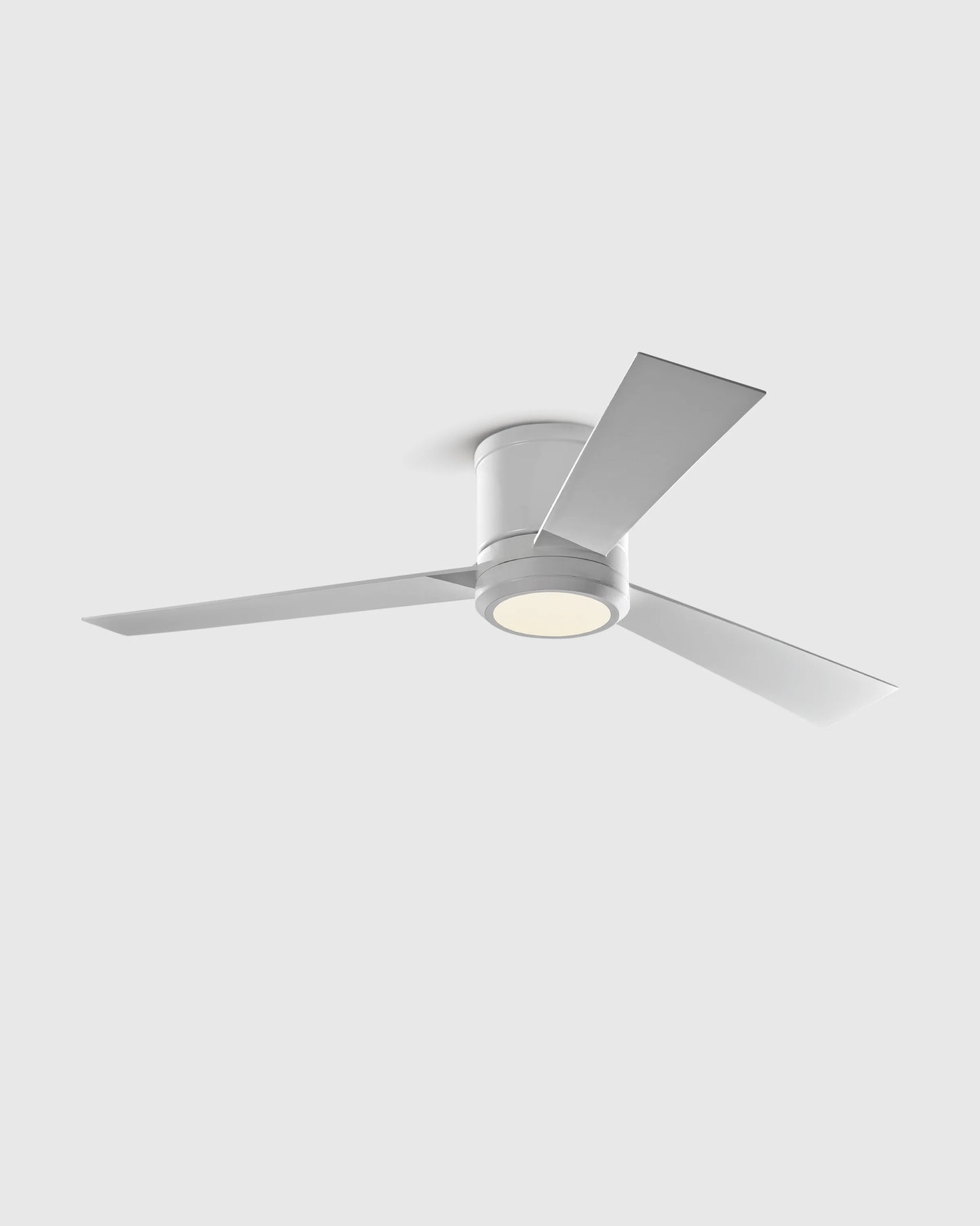 Simple Metal Hugger LED Ceiling Fan - 42" / White