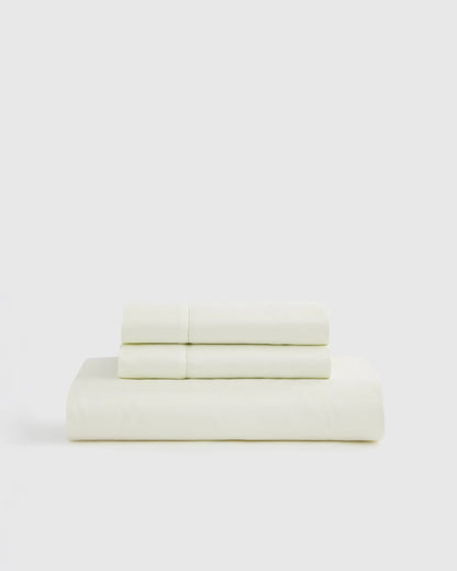 Signature Giza Cotton Sateen Fitted Sheet Set - Twin / Mineral