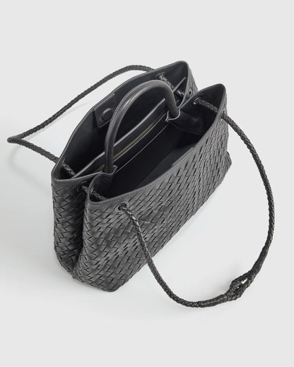 Romy Handwoven Satchel - One Size / Cognac