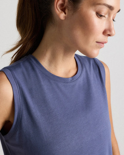 Cotton Modal Muscle Tank - XS / White