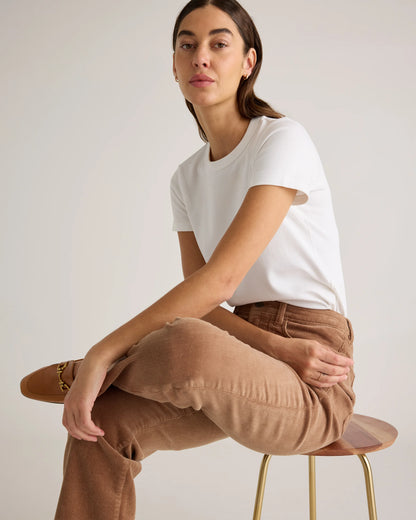 Organic Stretch Corduroy Flare Pants - 0 / Black