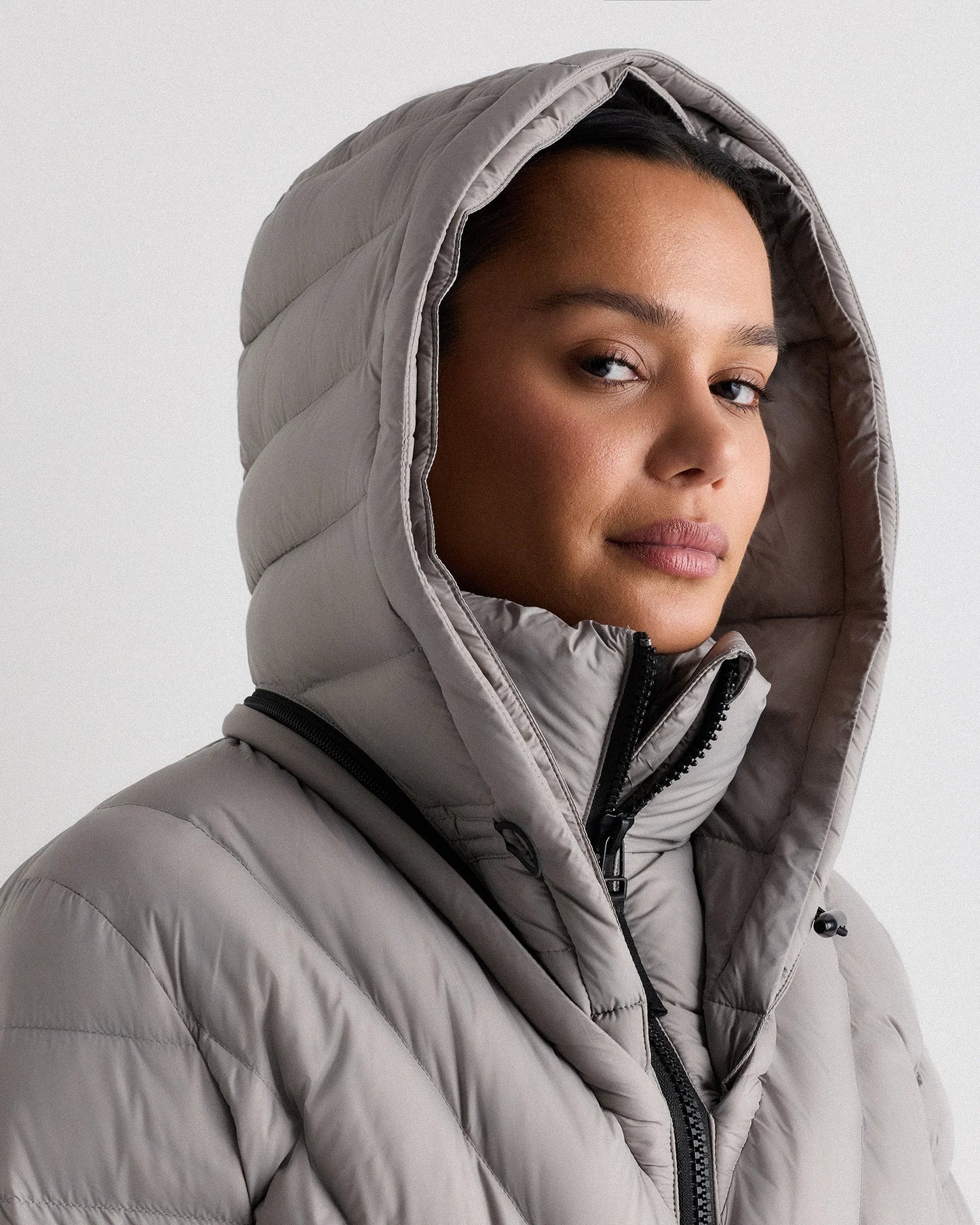 Responsible Down Belted Puffer Coat - XS / Hot Fudge