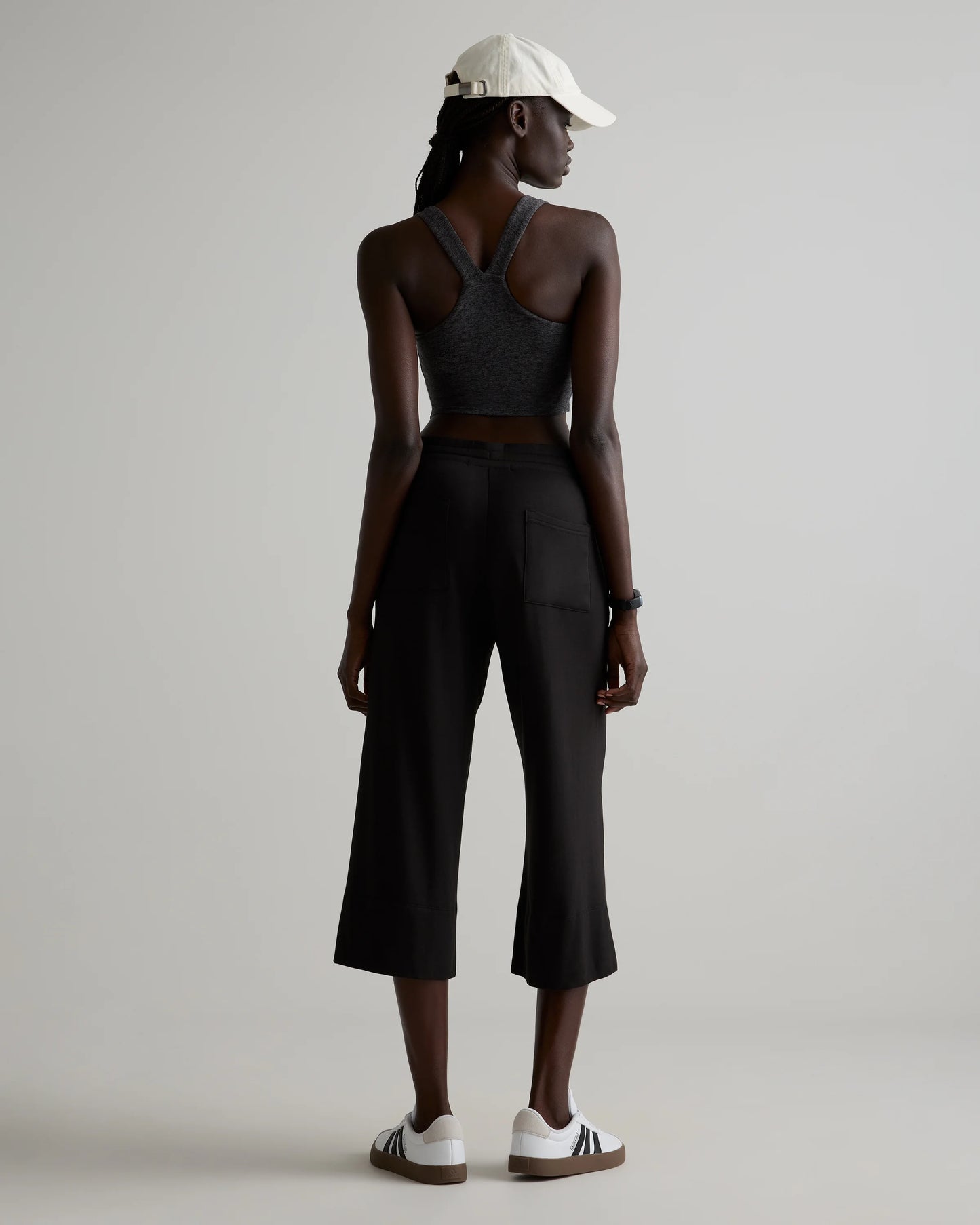 SuperSoft Fleece Cropped Wide Leg Pants - XS / Dried Fig