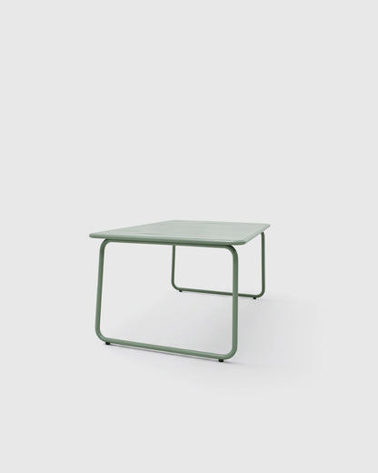 Powder-Coated Aluminum Outdoor Dining Table - One Size / Sage Green