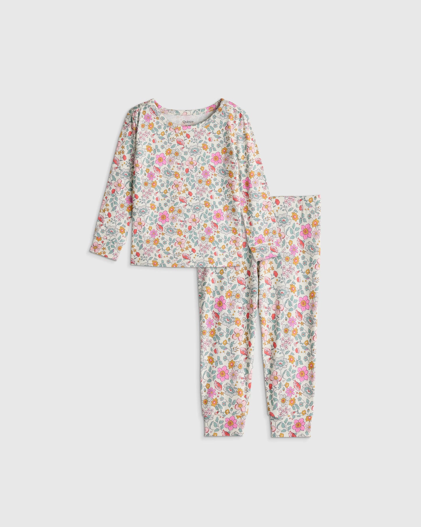 Bamboo Long Sleeve and Pant Pajama Set - 12-18M / Wildflower Dreams