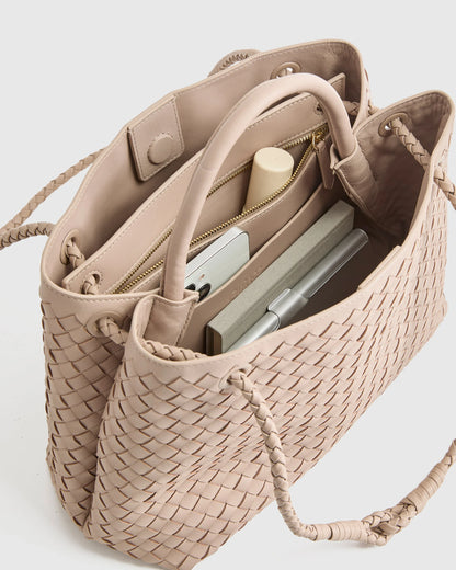 Romy Handwoven Satchel - One Size / Cognac