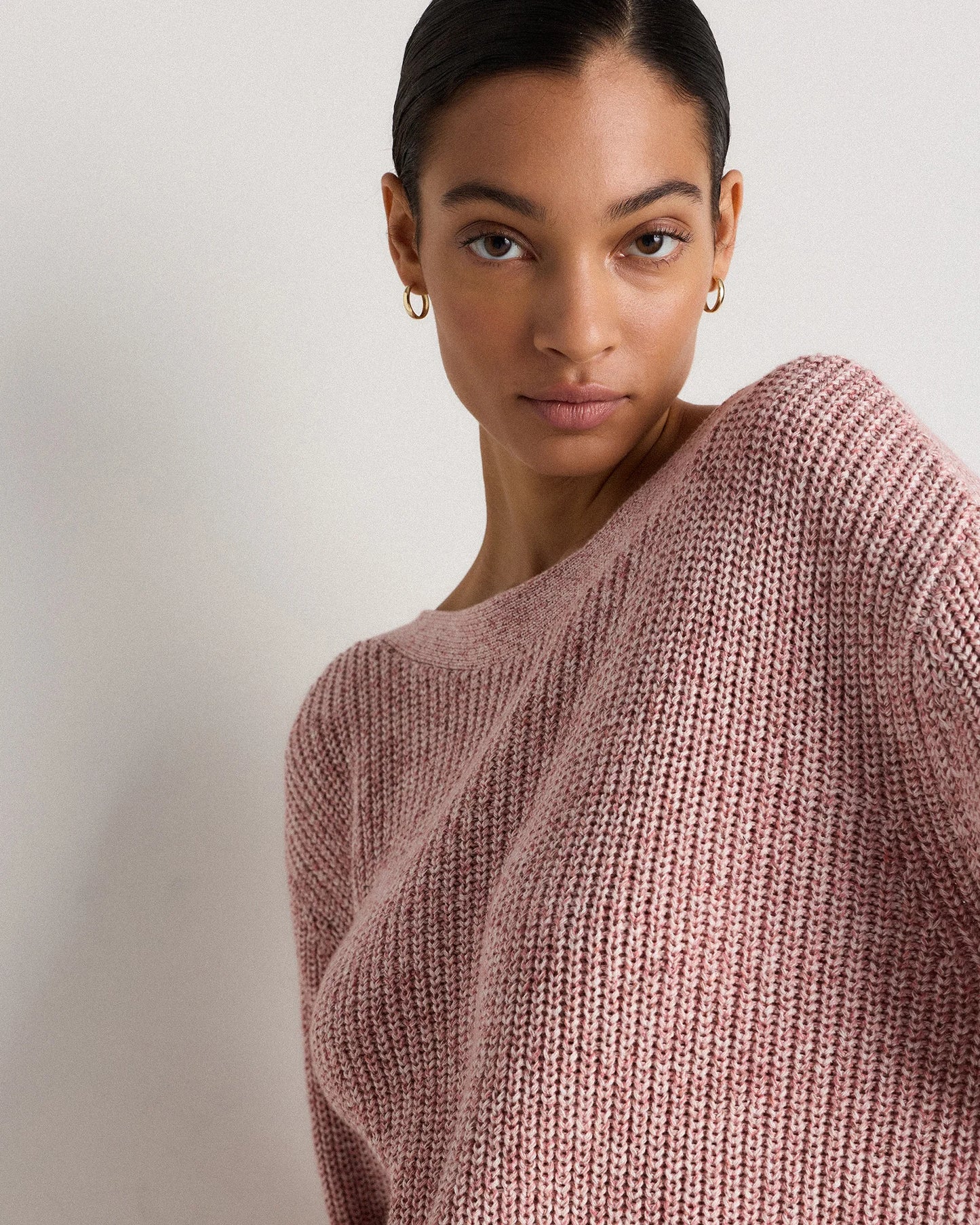 100% Organic Cotton Fisherman Boatneck Sweater - XS / Navy