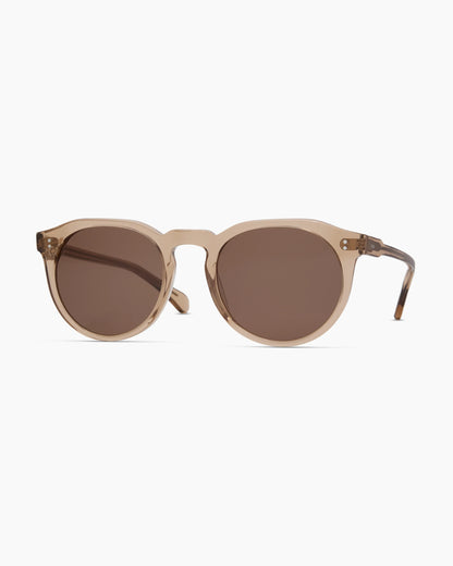 Tahiti Polarized Acetate Sunglasses - One Size / Clear Taupe with Brown lens