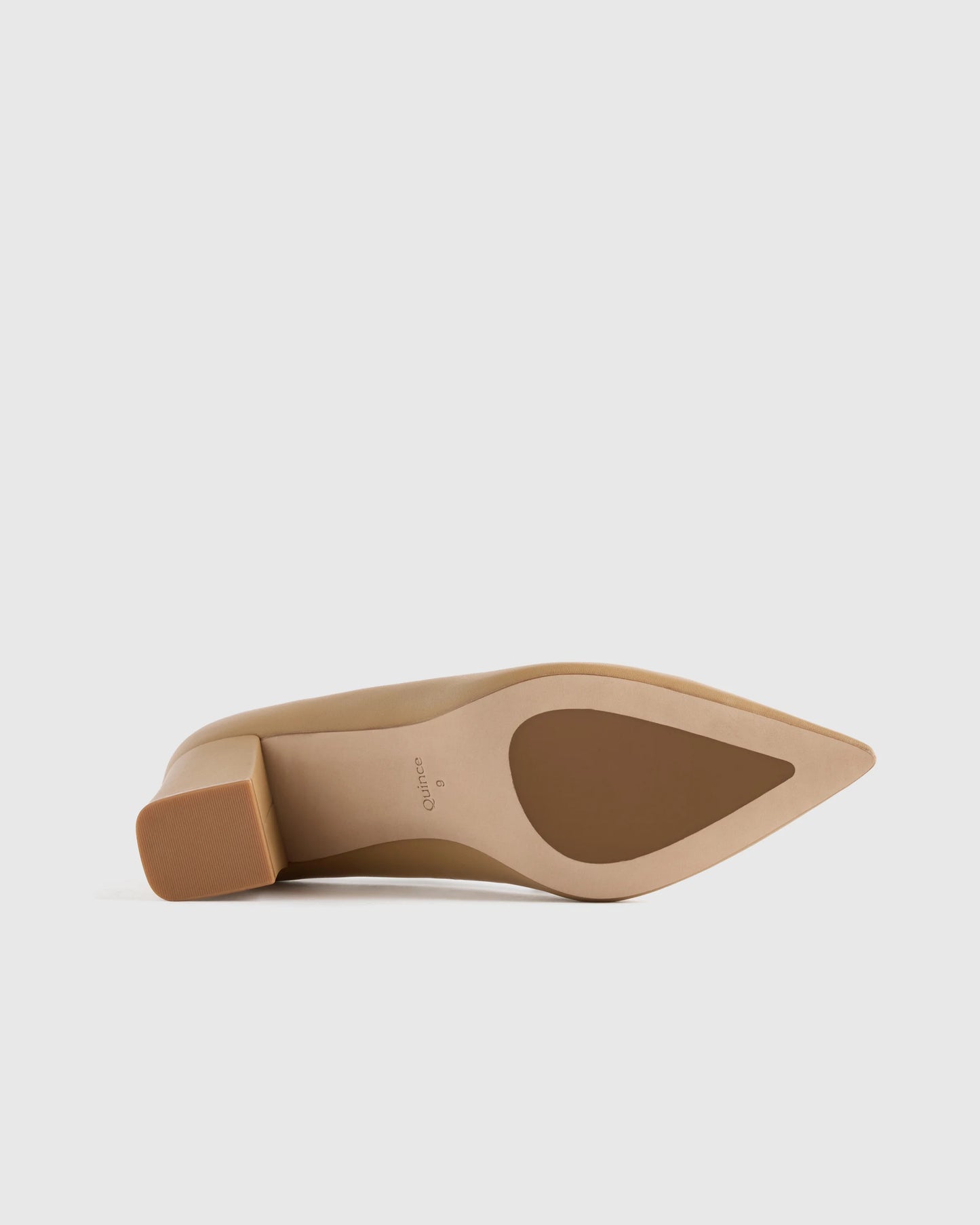 Italian Leather 65mm Block Heel Pump - 5 / Coffee Bean