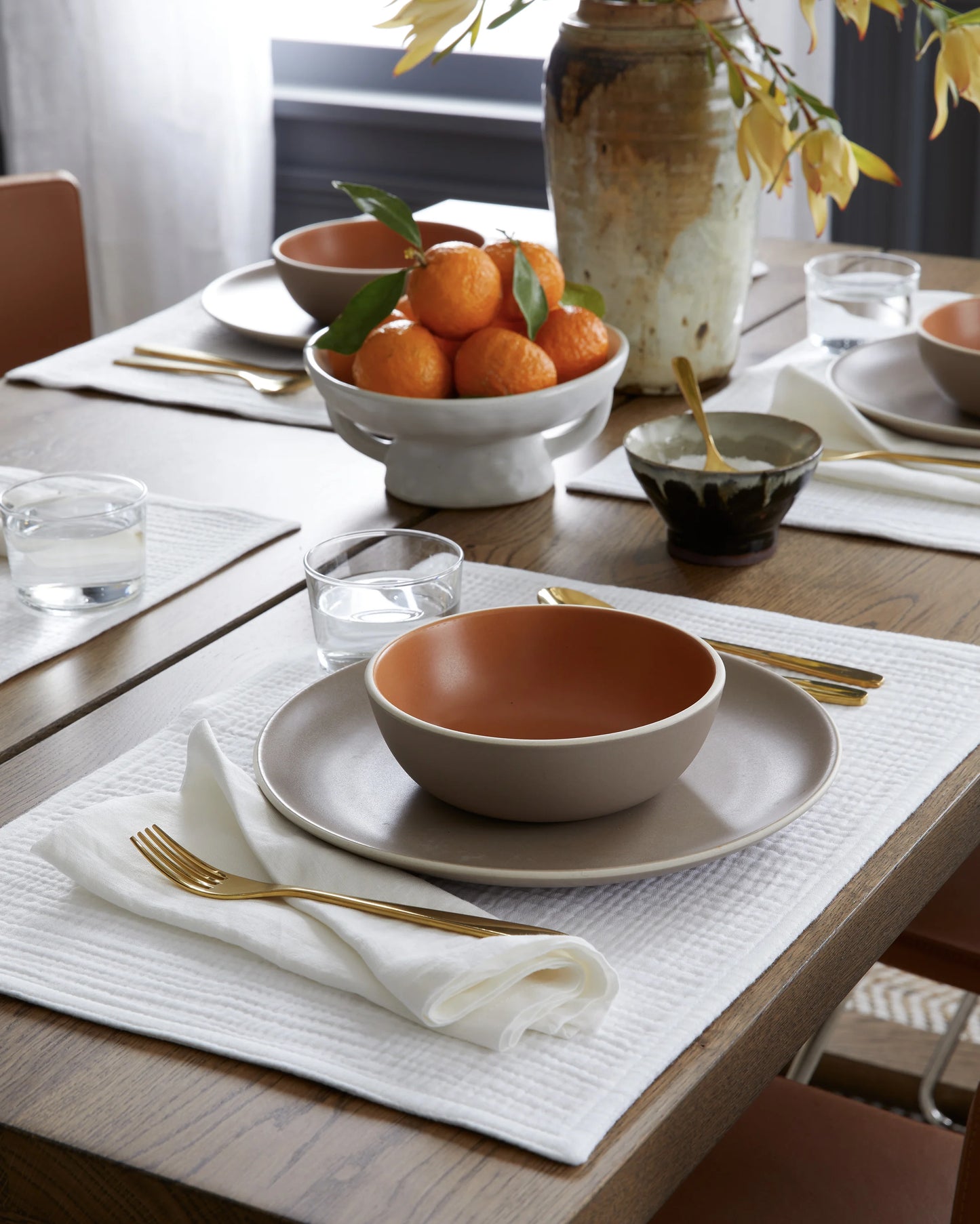 Organic Cotton Gauze Placemats - One Size / Chocolate