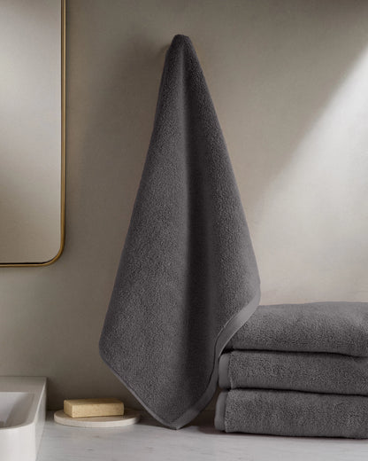 Plush Organic Turkish Cotton Hand Towel (Set of 2) - One Size / White