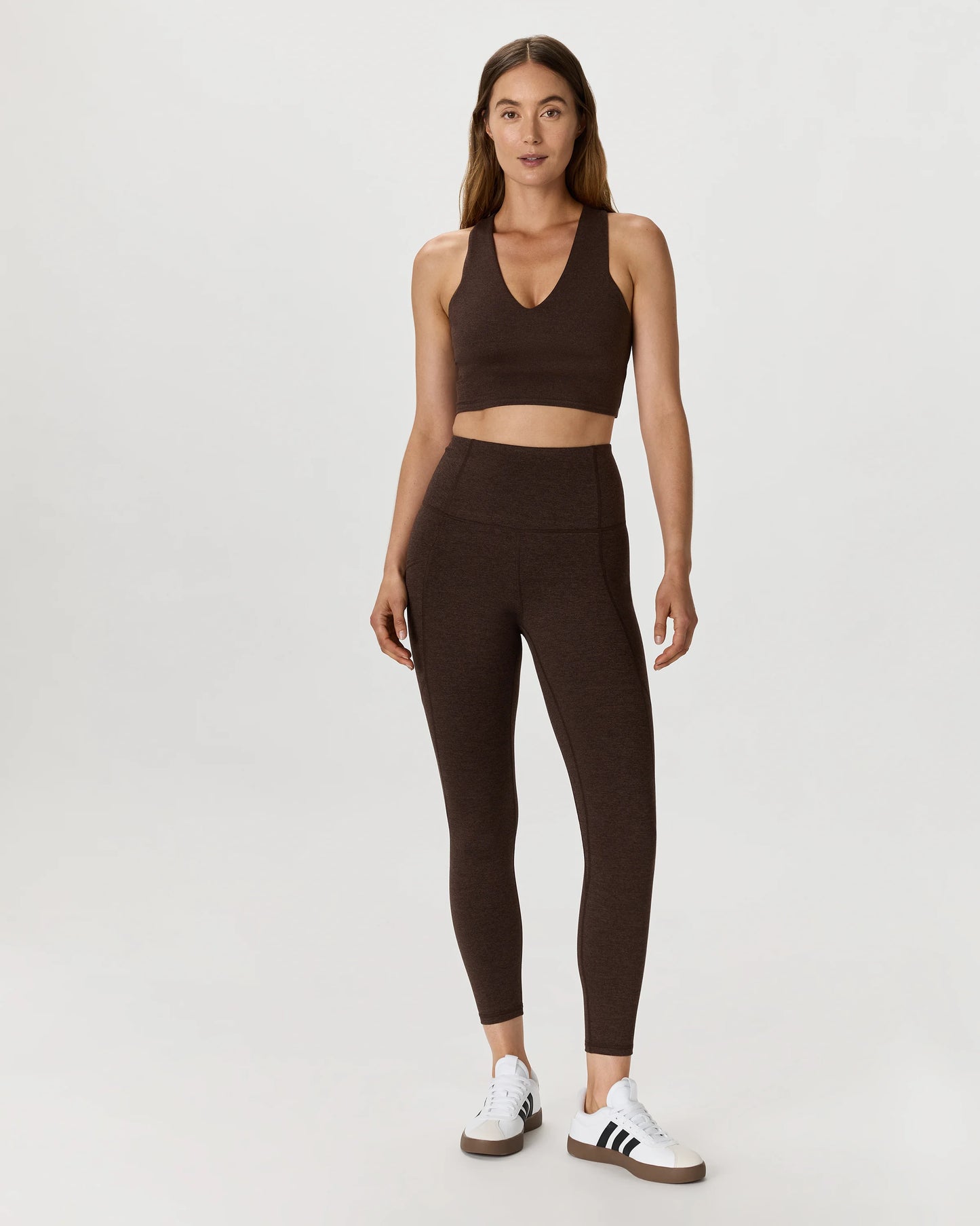 Ultra-Soft High-Rise Pocket Legging - XS / Heather Espresso