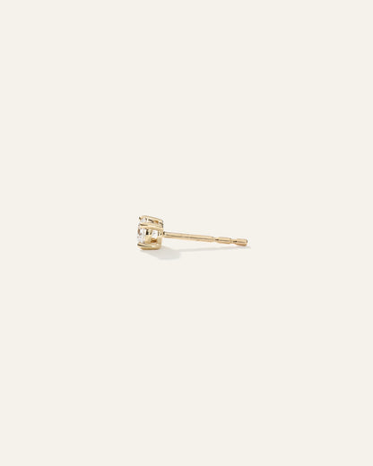 14k Gold Natural Diamond Solitaire Studs - 0.25ctw - One Size / Yellow Gold