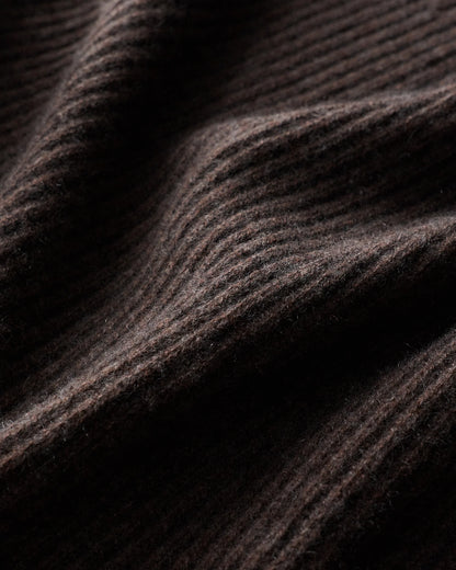 Mongolian Cashmere Fisherman Quarter Zip Sweater - S / Navy Marl