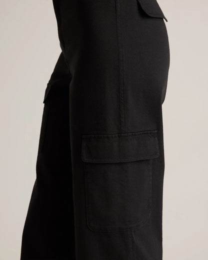 Organic Stretch Cotton Twill Cargo Pants - 0 / Light Khaki