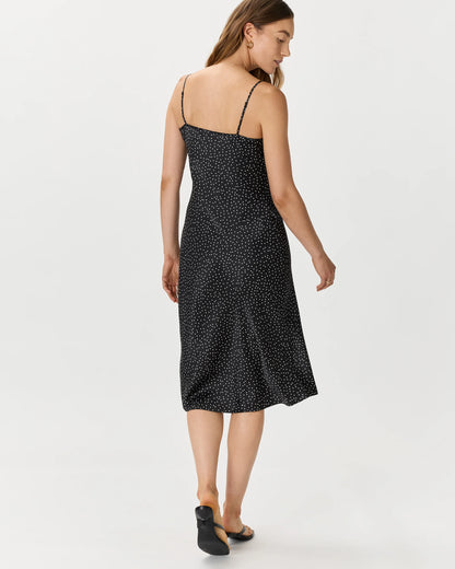 100% Washable Silk Slip Dress - XS / Black