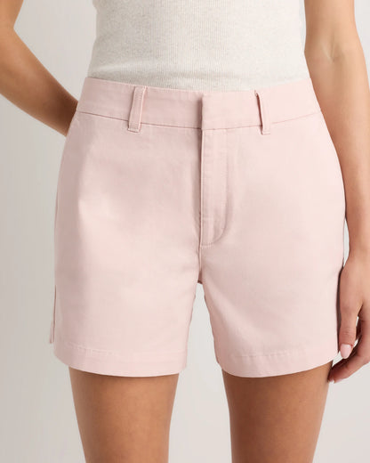 Organic Stretch Cotton Chino Shorts - 0 / Shell Pink