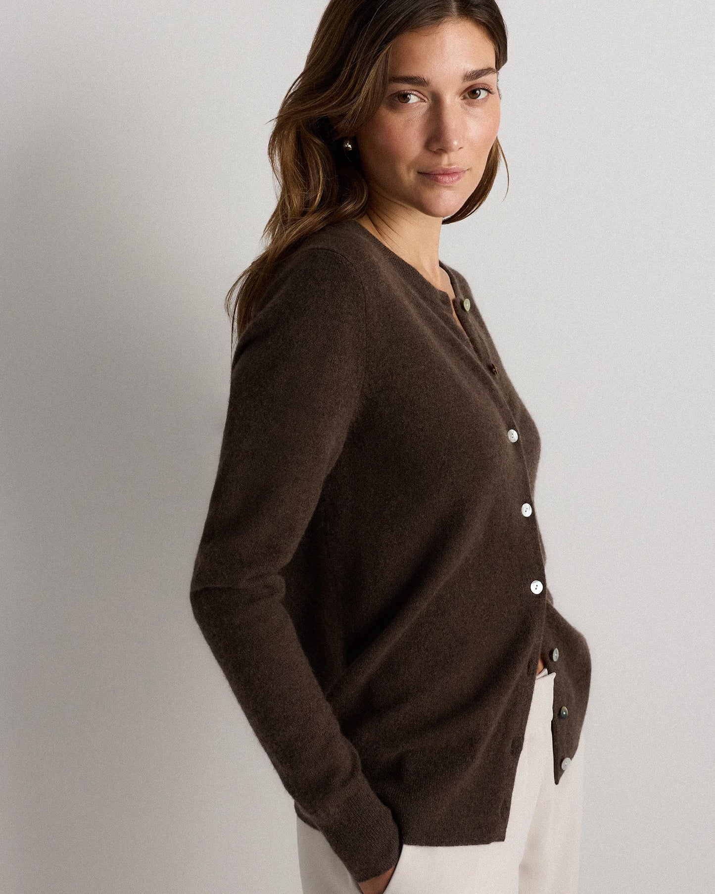 Mongolian Cashmere Cardigan Sweater - XS / Black