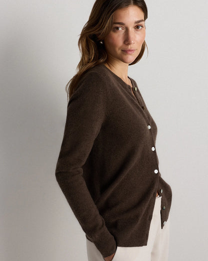 Mongolian Cashmere Cardigan Sweater - XS / Black