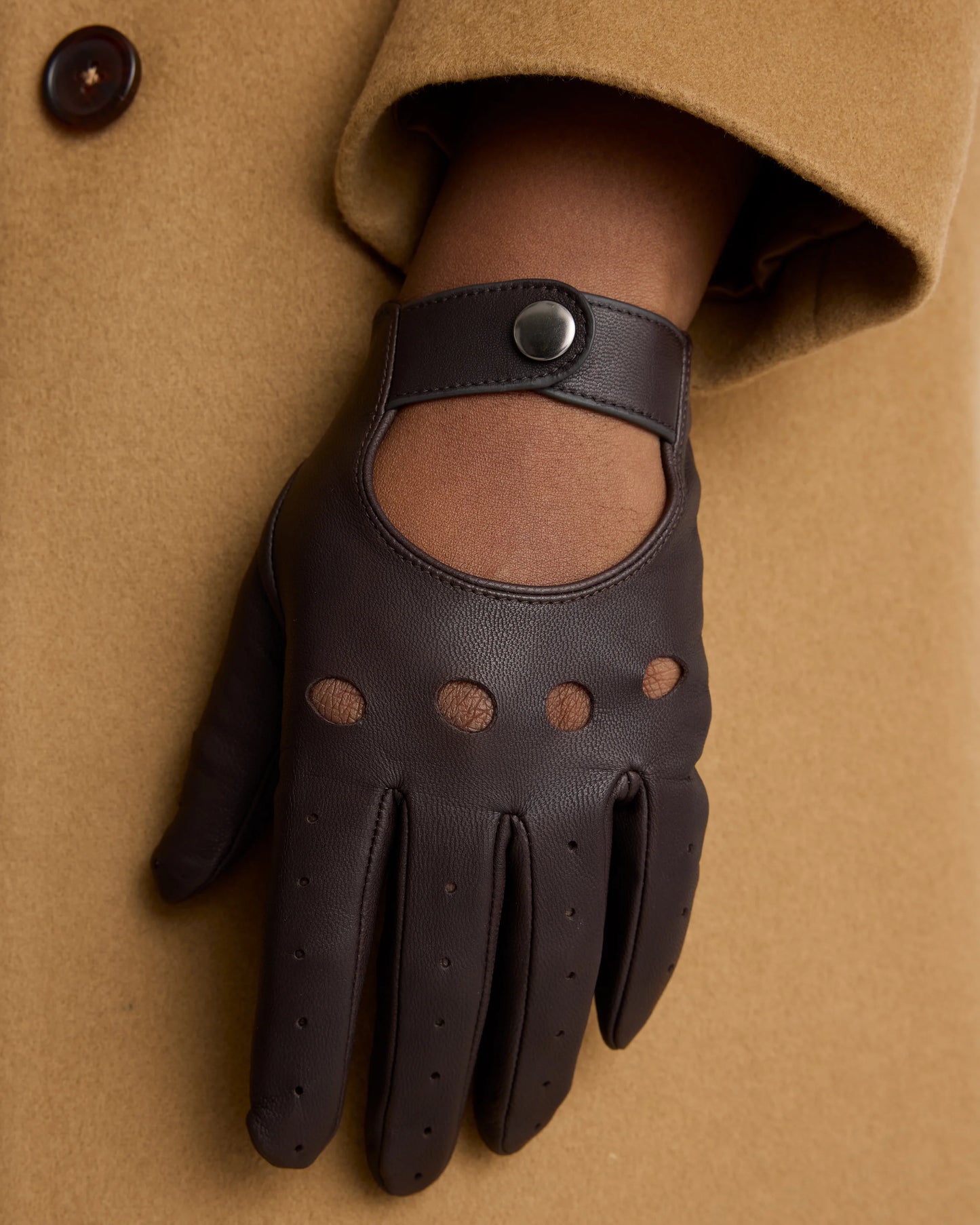 Italian Leather Driving Gloves - XS / Black