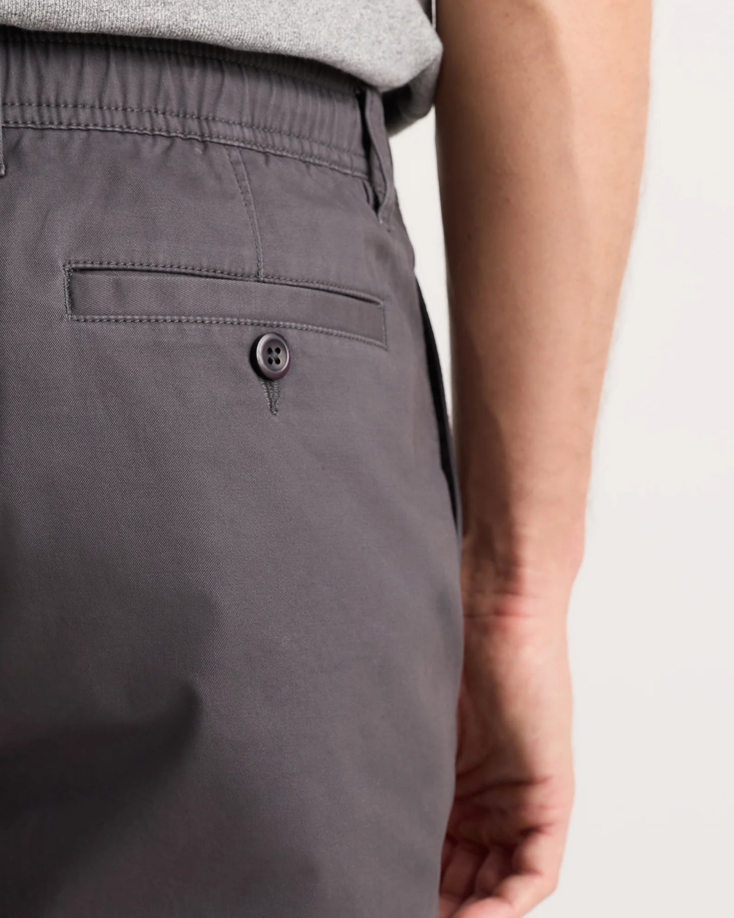 Organic Stretch Cotton Pull On Chino Shorts - 7" - XS / Sand Dune