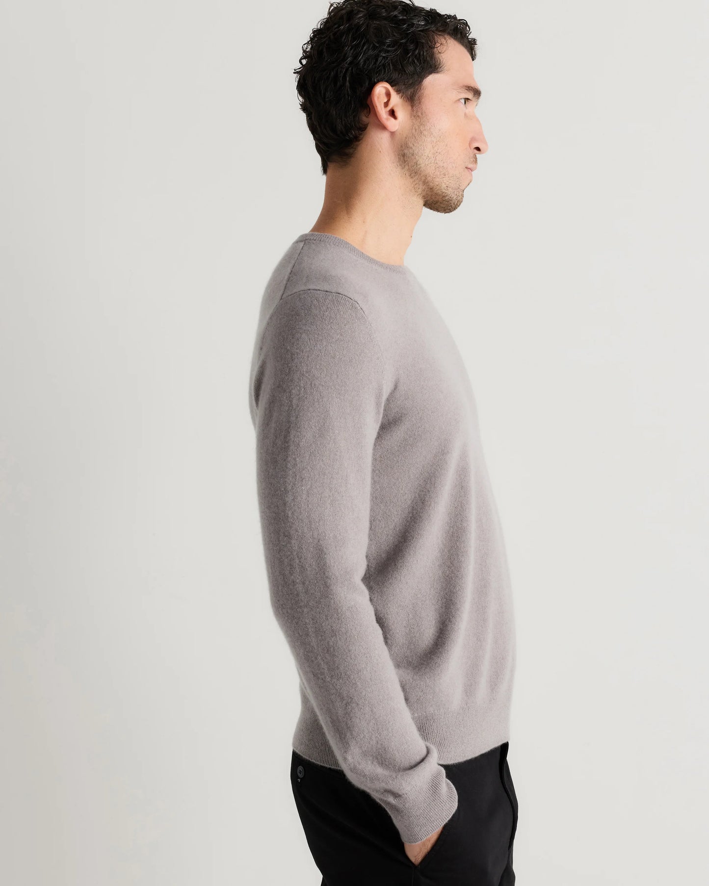 Mongolian Cashmere Crewneck Sweater - XS / Black