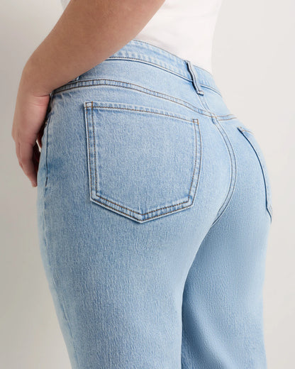 Curvy Bella Stretch Relaxed Straight Jeans - 24 / Charcoal Black