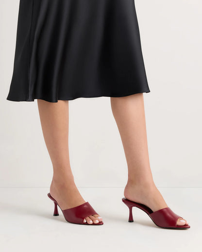 Italian Leather 65mm Stiletto Mule - 5 / Black