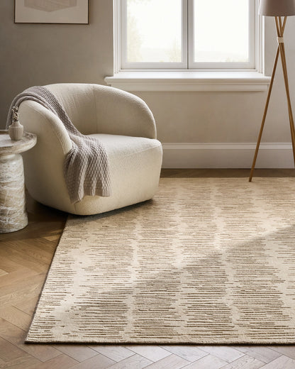 Cobble Hand-Loomed Wool Rug - 5' x 8' / Beige