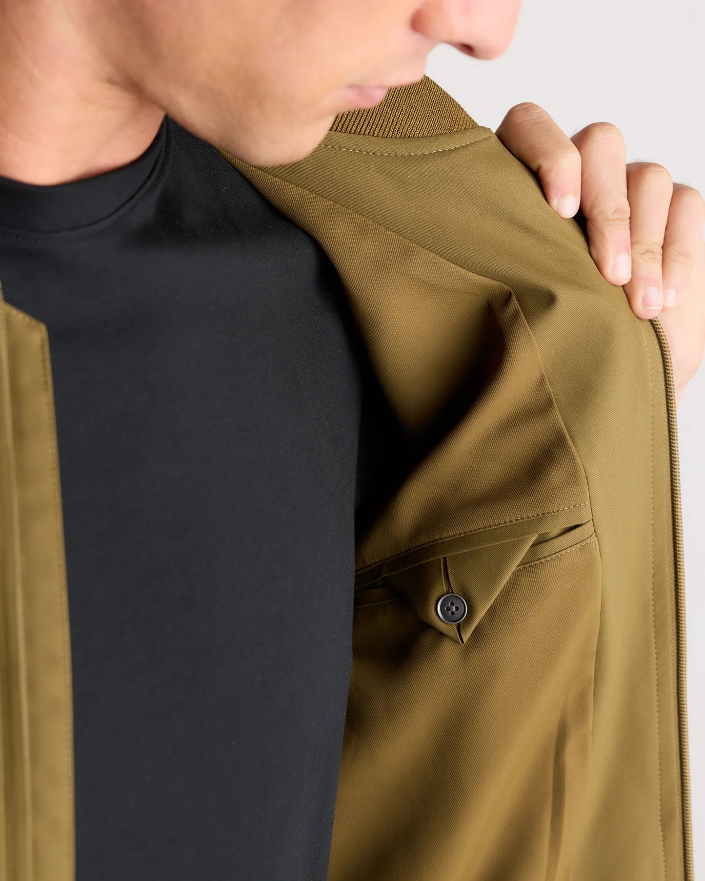 Water-Resistant Flex Bomber Jacket - S / Black