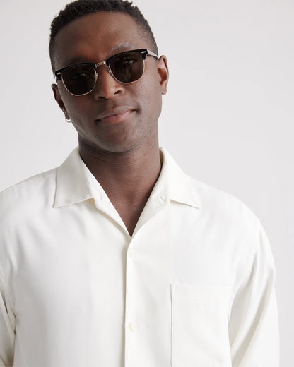 Avery Polarized Acetate Sunglasses - One Size / Clear Slate with Grey lens