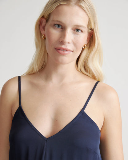 Washable Stretch Silk Maternity Jumpsuit - XS / Black