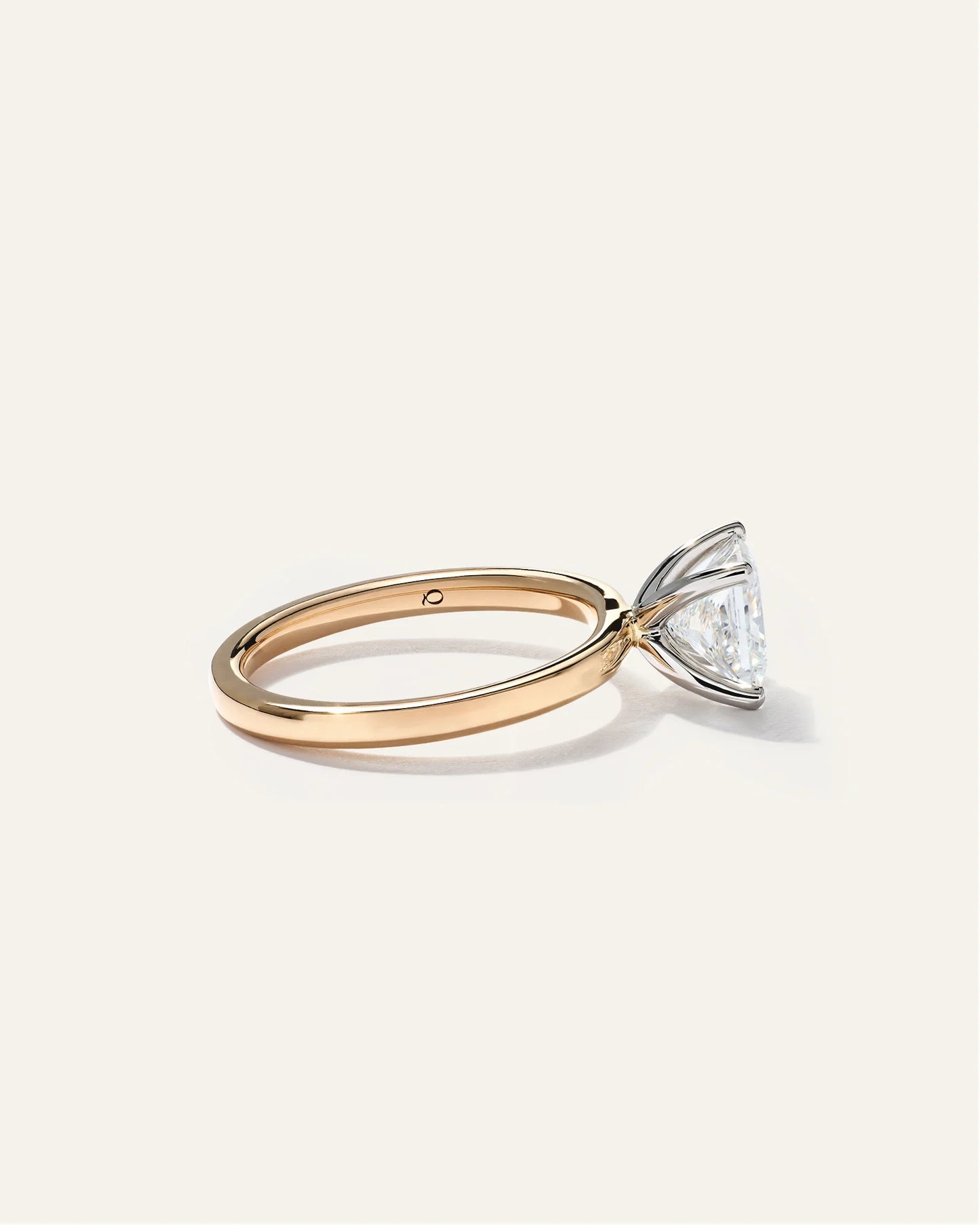 Lab Grown Diamond Princess Comfort Fit Engagement Ring - 1.5ct - 4 / Yellow Gold