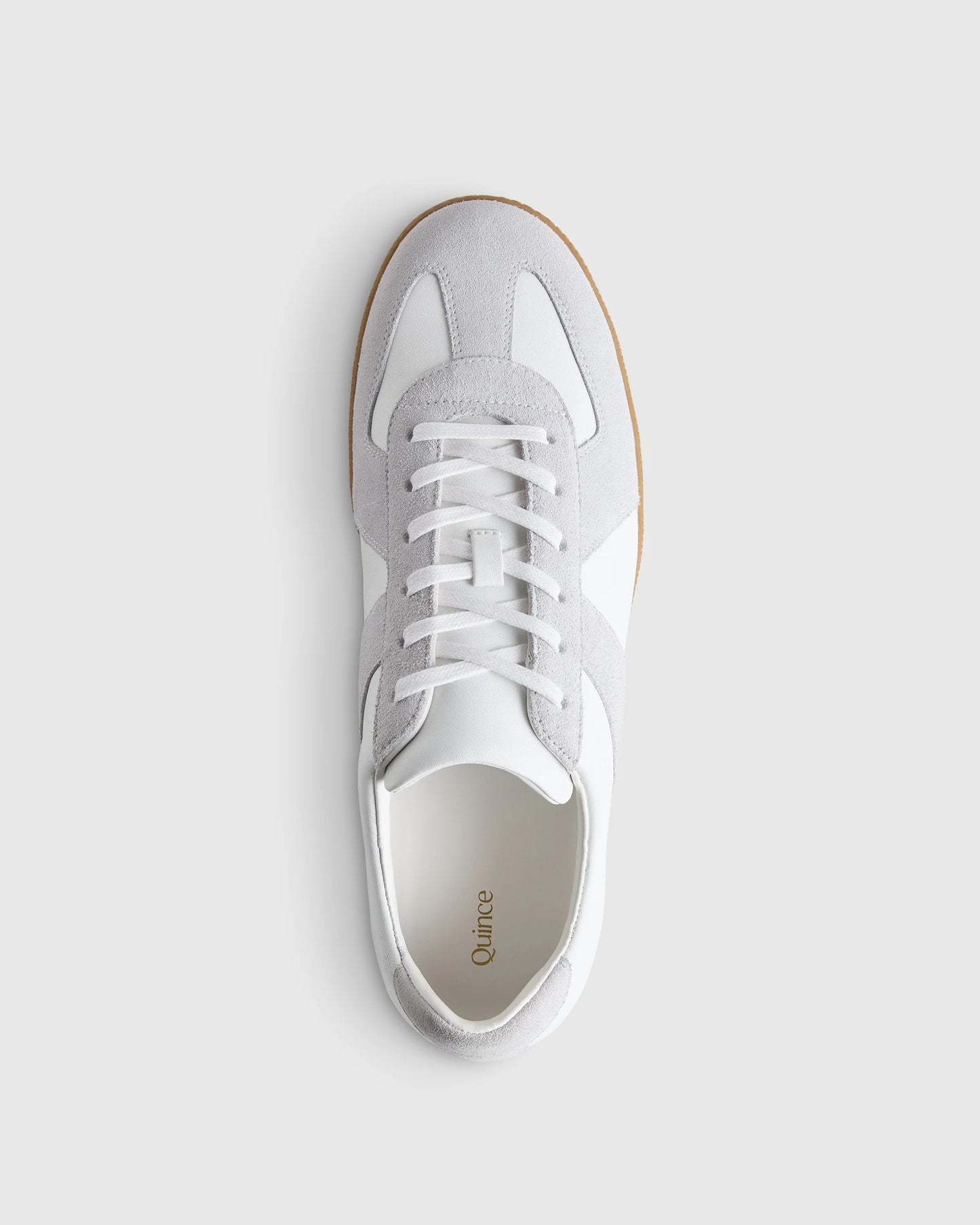 Italian Leather & Suede Lifestyle Trainer - 7 / White