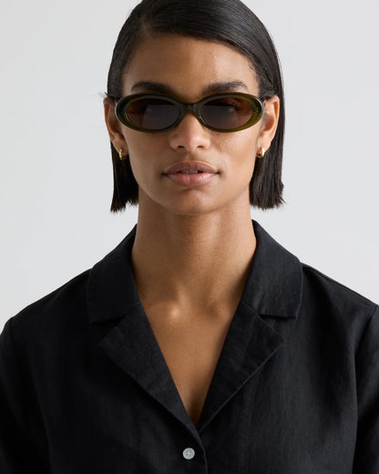 Bali Polarized Acetate Sunglasses - One Size / Moss with Brown lens